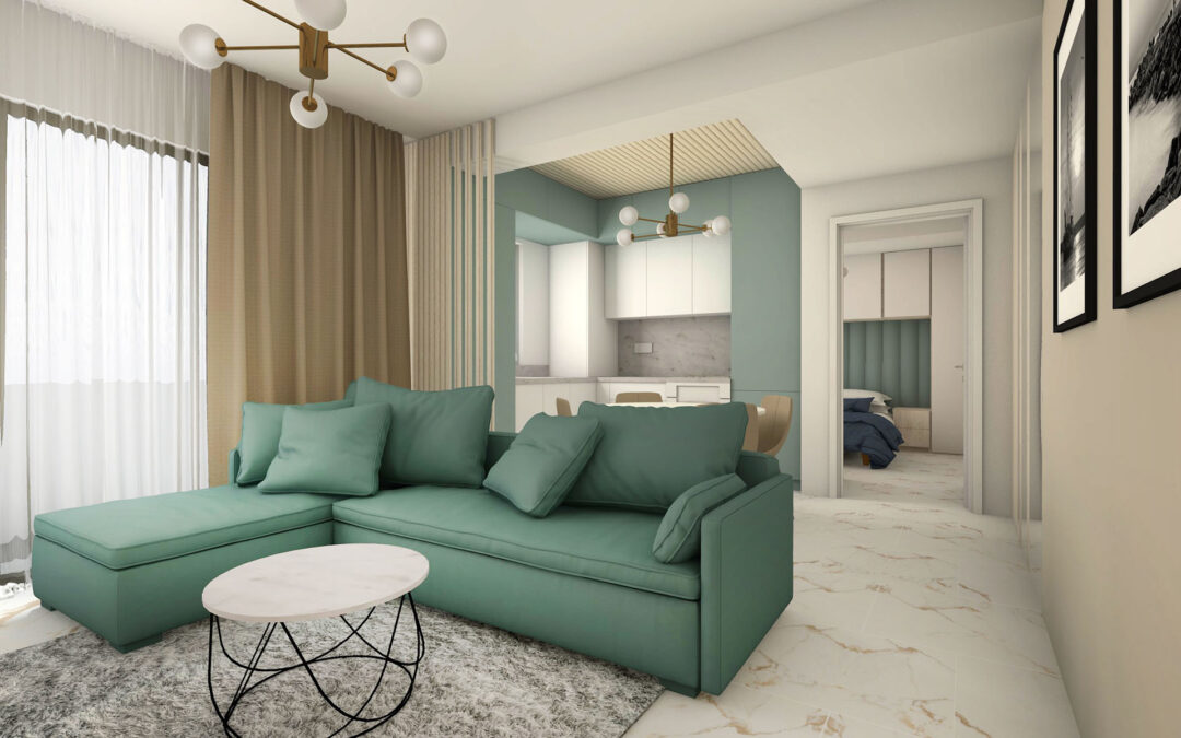 Eforie Residence 2-room apartment – interior design