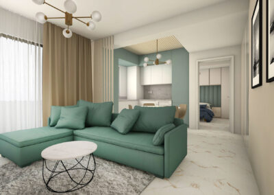 Apartament 2 camere Eforie Residence – amenajare interioară